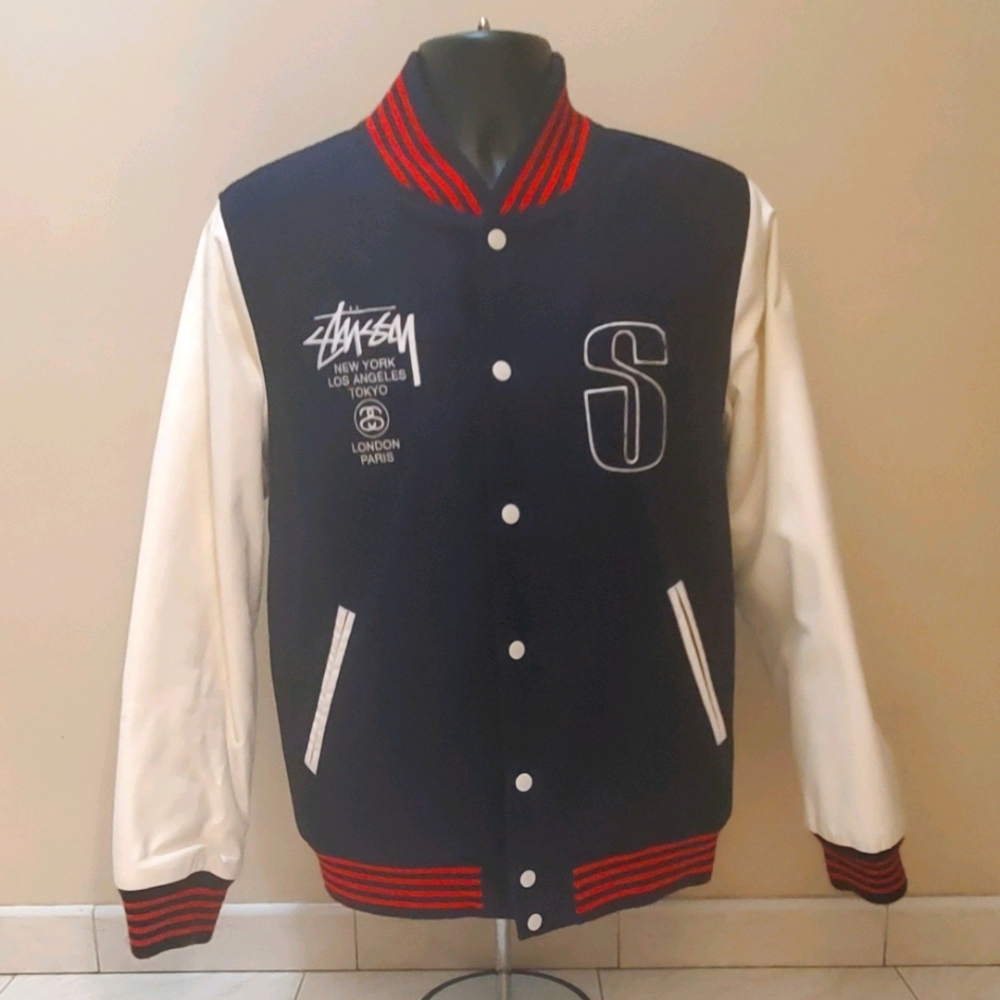 🔥STUSSY "MAJOR CITIES" VARSITY JACKET🔥